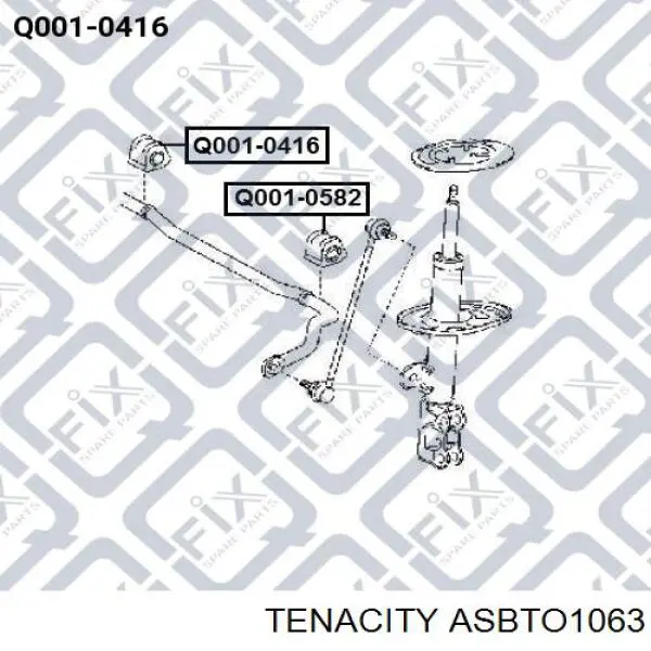 ASBTO1063 Tenacity Втулка стабилизатора переднего правая