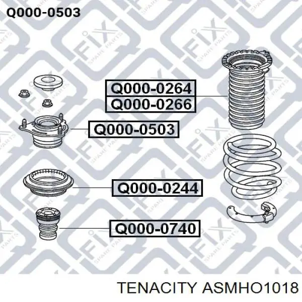 Опора амортизатора переднего ASMHO1018 Tenacity