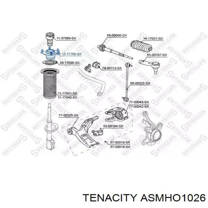 Опора переднего амортизатора ASMHO1026 Tenacity