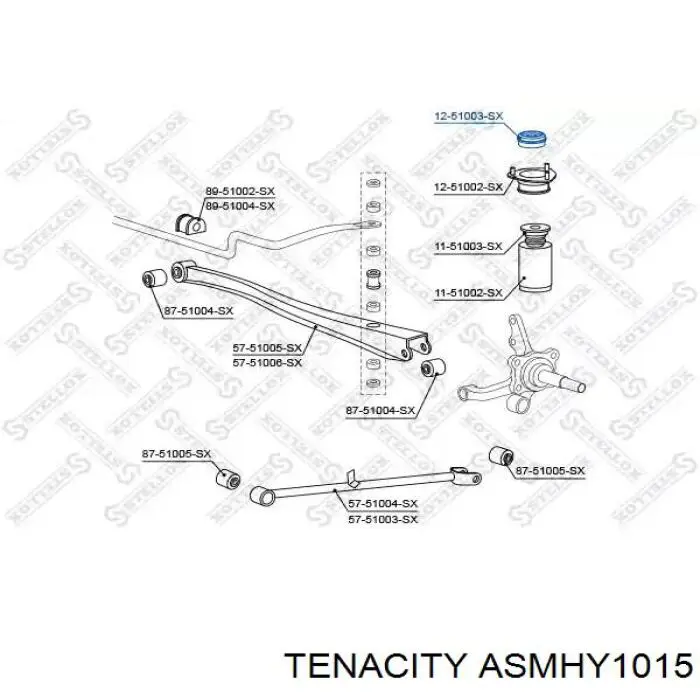 Купить ASMHY1015 Tenacity Опора амортизатора заднего