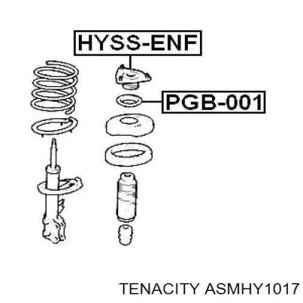 Опора переднего амортизатора ASMHY1017 Tenacity