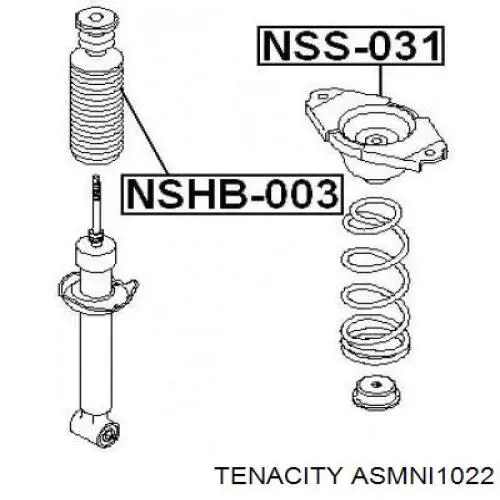 Опора заднего амортизатора Tenacity ASMNI1022 цена, от 13.57 USD