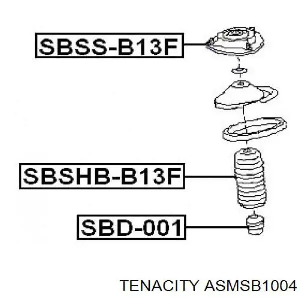 Soporte amortiguador delantero ASMSB1004 Tenacity