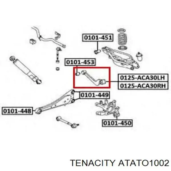 Рычаг задней подвески верхний левый ATATO1002 Tenacity