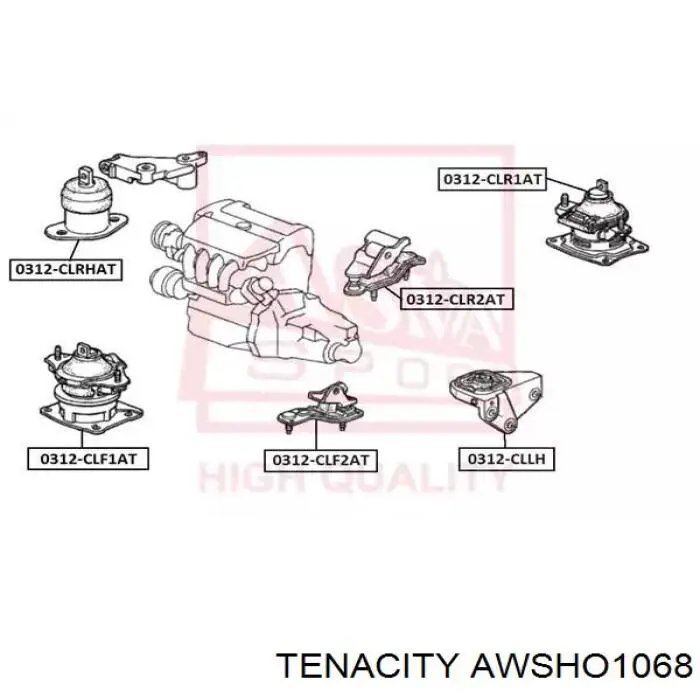 AWSHO1068 Tenacity Подушка передней опоры двигателя