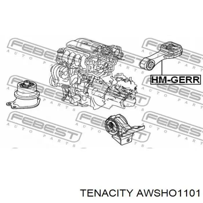 AWSHO1101 Tenacity Задняя подушка двигателя