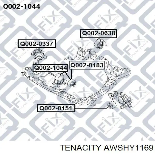 Купить AWSHY1169 Tenacity Передняя опора двигателя