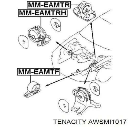 Купить AWSMI1017 Tenacity Передняя опора двигателя