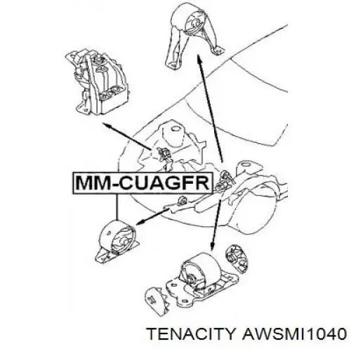 Купить AWSMI1040 Tenacity Передняя опора двигателя