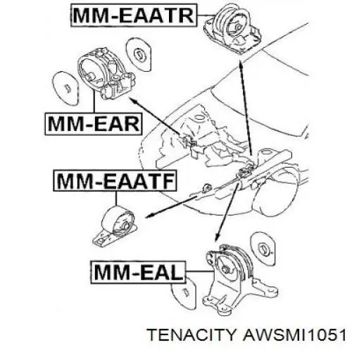 Задняя опора двигателя AWSMI1051 Tenacity