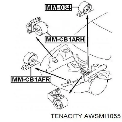 Купить AWSMI1055 Tenacity Гидроопора двигателя задняя