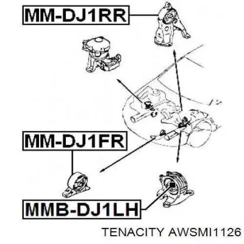 Передняя опора двигателя AWSMI1126 Tenacity