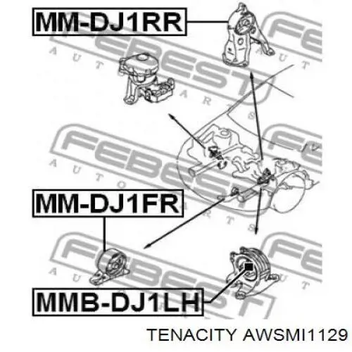 Задняя опора двигателя Tenacity AWSMI1129 цена, от 32.12 USD