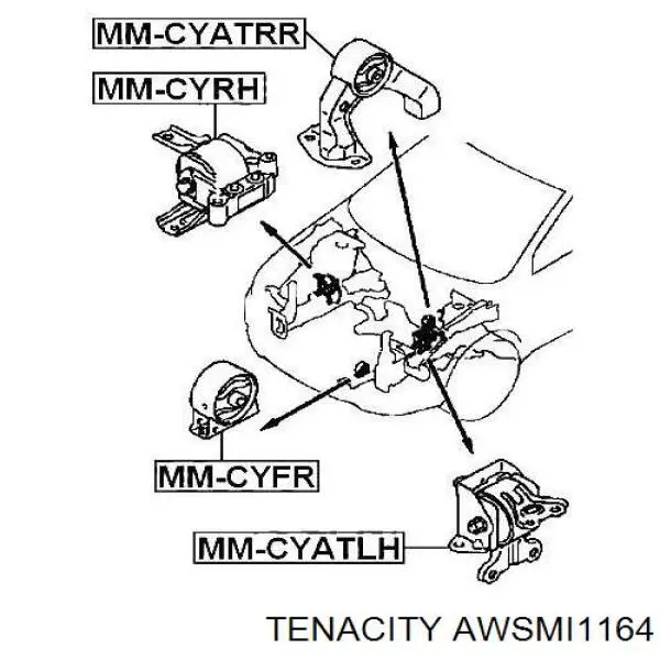 Передняя опора двигателя AWSMI1164 Tenacity