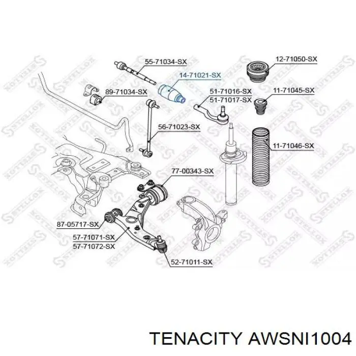 Правая подушка двигателя AWSNI1004 Tenacity
