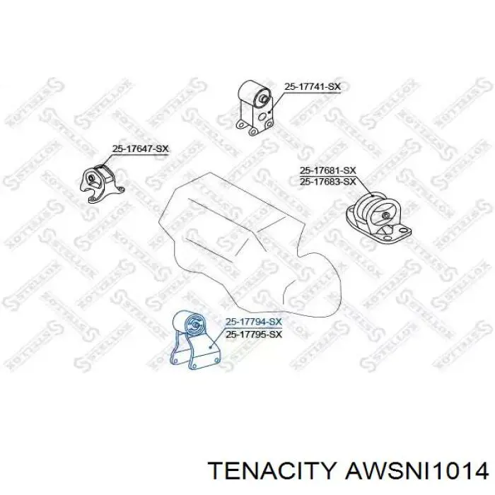 AWSNI1014 Tenacity Подушка передней опоры двигателя