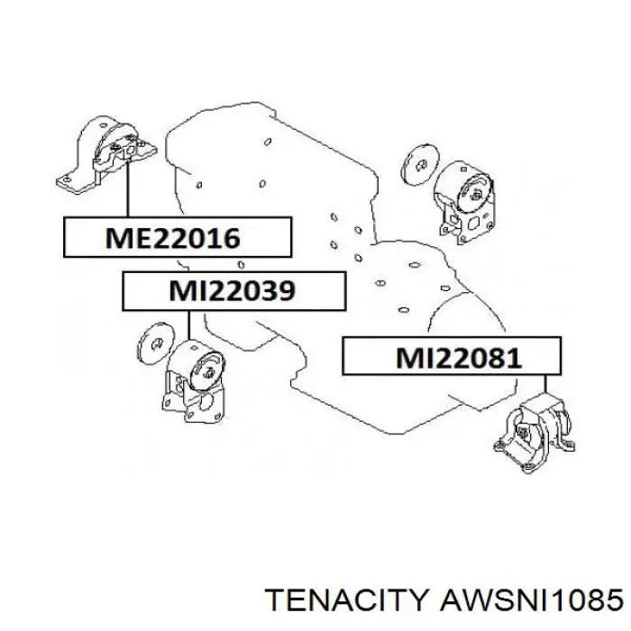 AWSNI1085 Tenacity Правая подушка двигателя