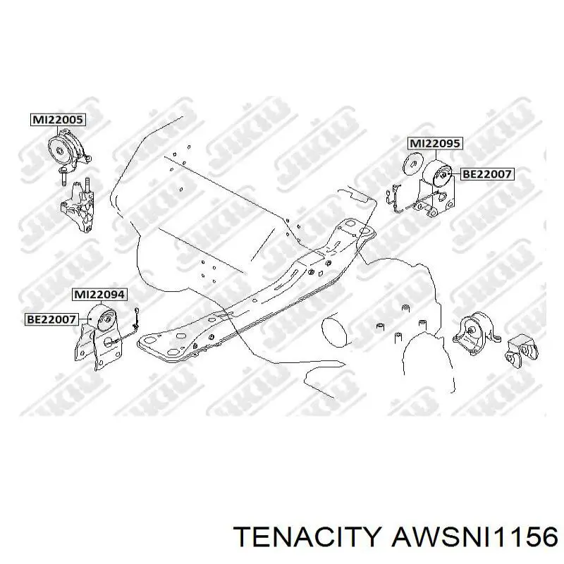 Гидроопора двигателя передняя Tenacity AWSNI1156 цена, от 28.78 USD