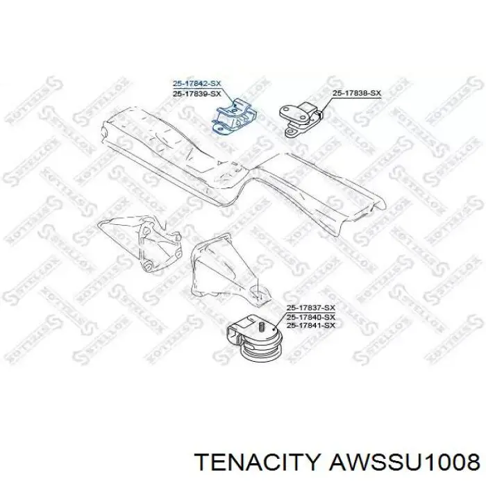 AWSSU1008 Tenacity Задняя подушка двигателя