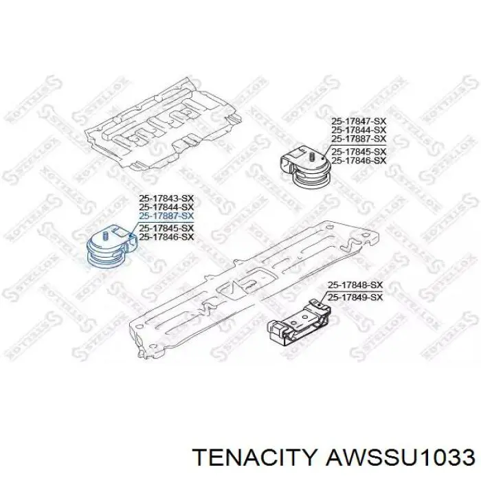 Almoahada (Soporte) Del Motor Izquierda / Derecha AWSSU1033 Tenacity