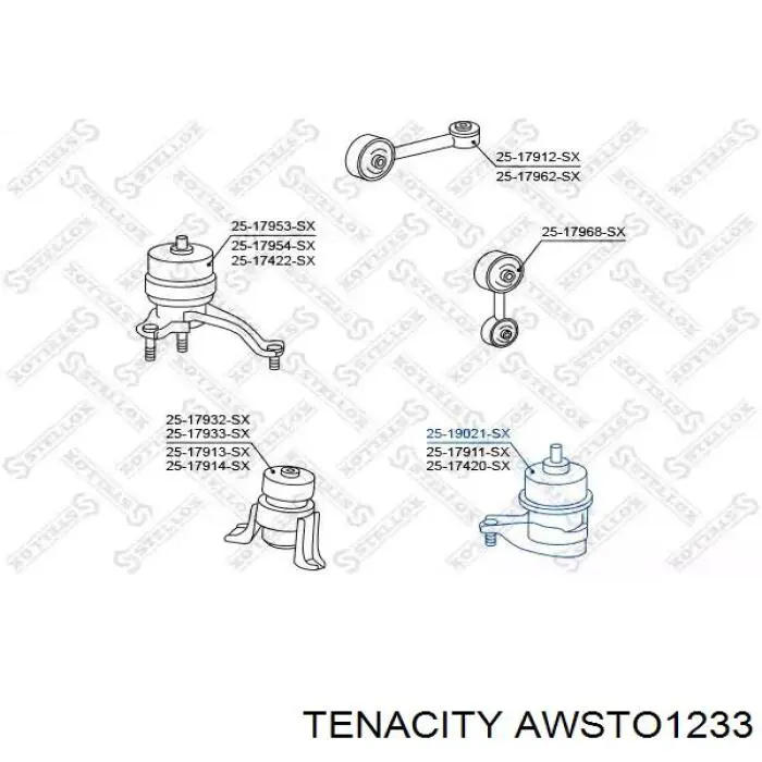 AWSTO1233 Tenacity coxim (suporte esquerdo de motor)