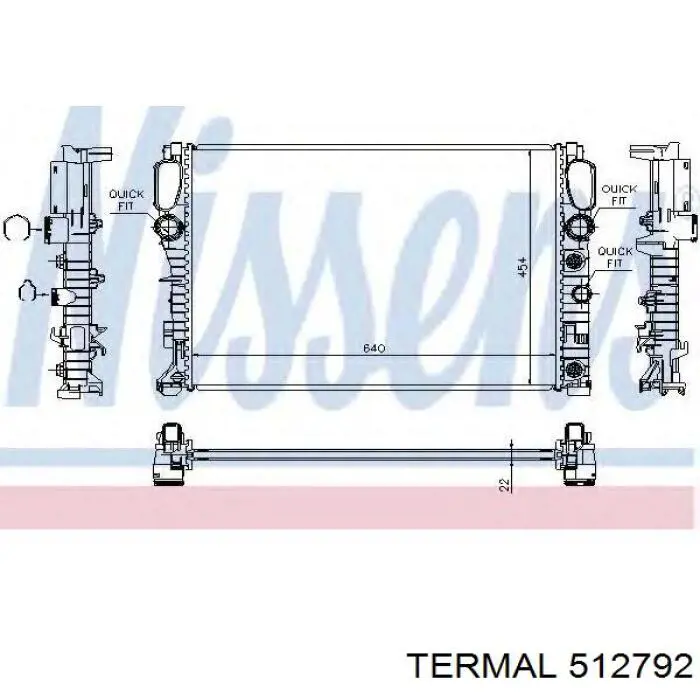 Купить A2115002002 Mercedes Радиатор водяной