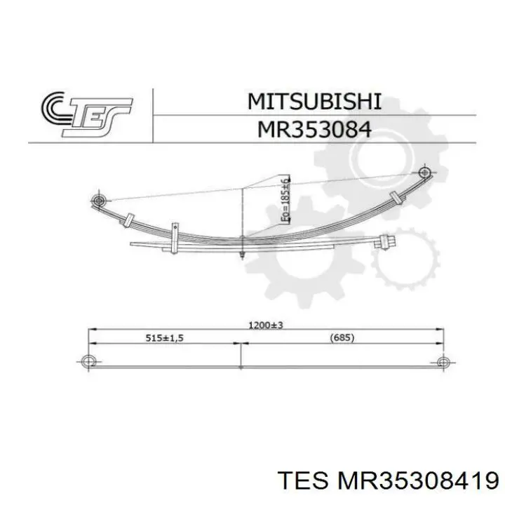 MR353079 Mitsubishi рессора задняя