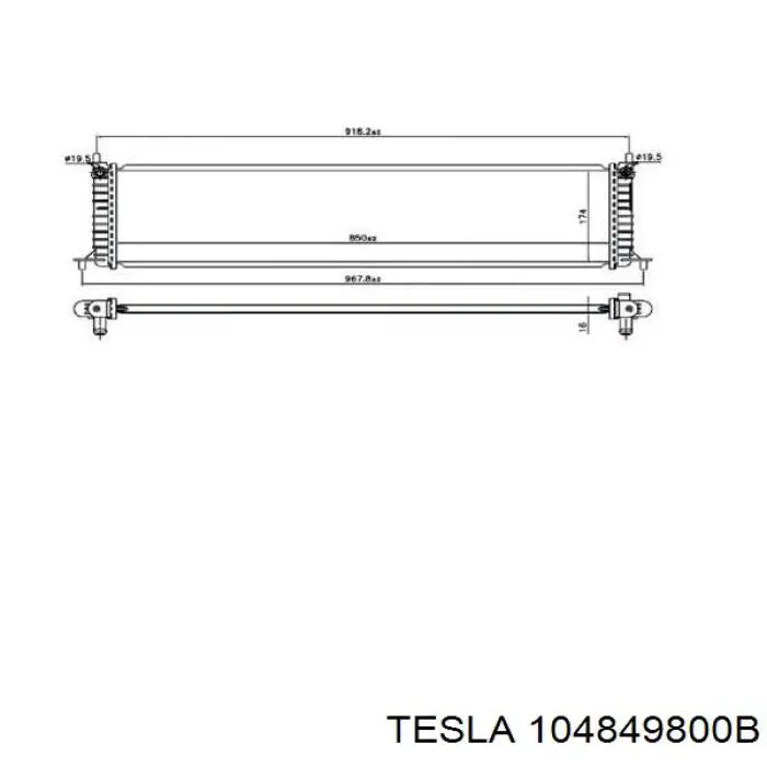 Радиатор охлаждения двигателя на Tesla Model X 