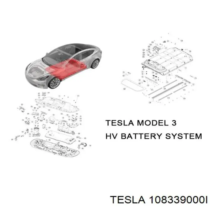 108339000I Tesla Решетка на "торпедо" обдува лобового стекла