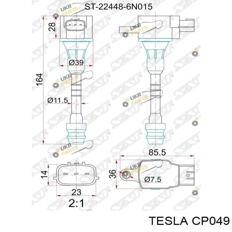Катушка зажигания CP049 Tesla