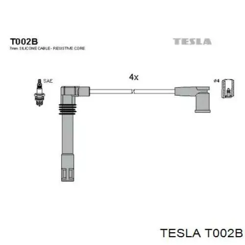 T002B Tesla высоковольтные провода
