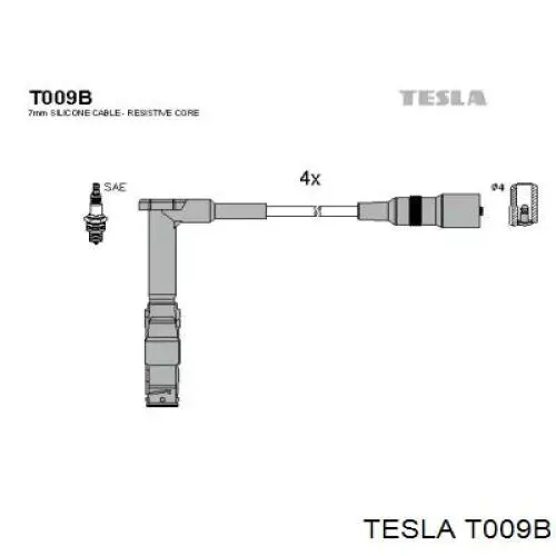 Провода зажигания Tesla T009B цена, от 37.49 USD