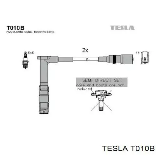 T010B Tesla высоковольтные провода
