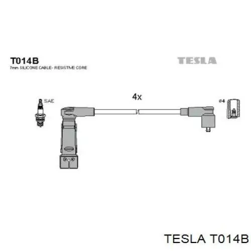 T014B Tesla высоковольтные провода