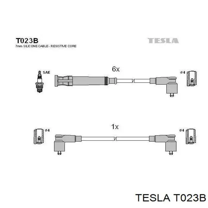T023B Tesla высоковольтные провода