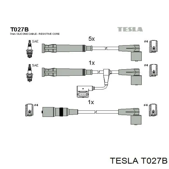 T027B Tesla высоковольтные провода