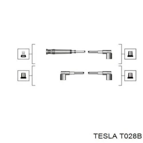 Провода высоковольтные, комплект TESLA T028B