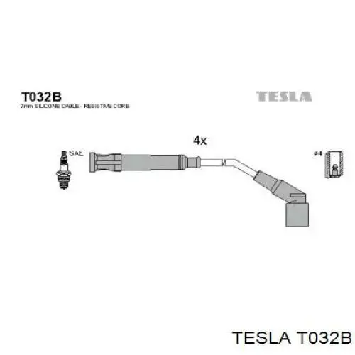 T032B Tesla высоковольтные провода