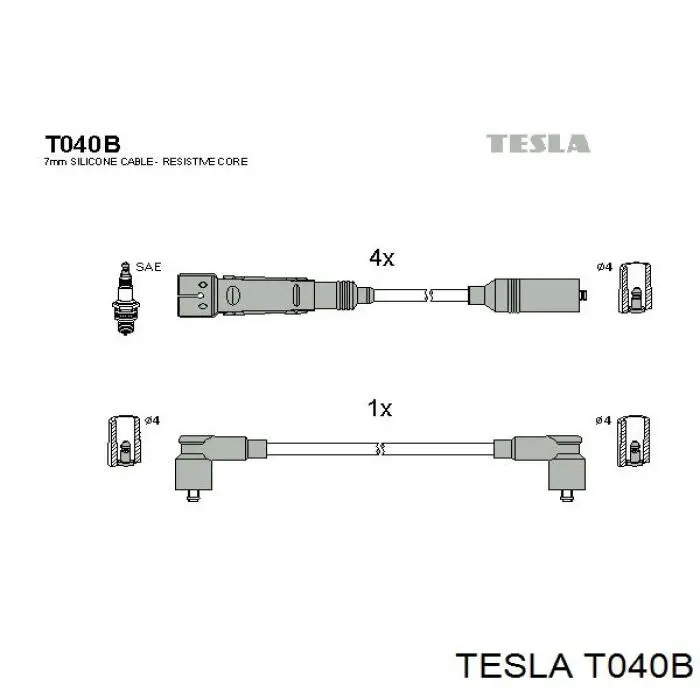 T040B Tesla высоковольтные провода
