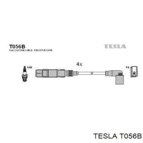 Высоковольтные провода T056B Tesla