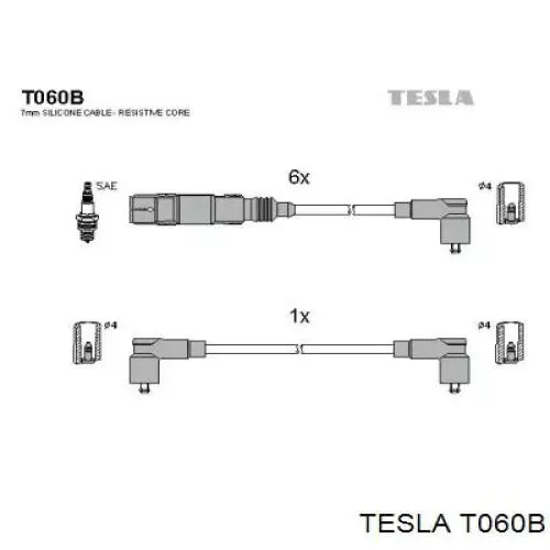 T060B Tesla высоковольтные провода