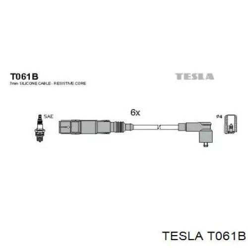 Высоковольтные провода T061B Tesla