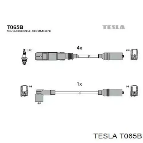 T065B Tesla высоковольтные провода