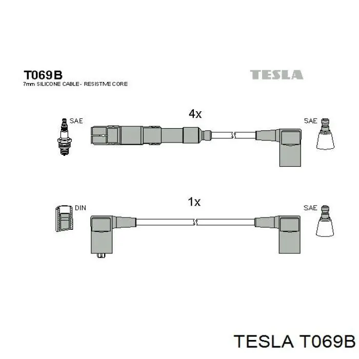 T069B Tesla высоковольтные провода