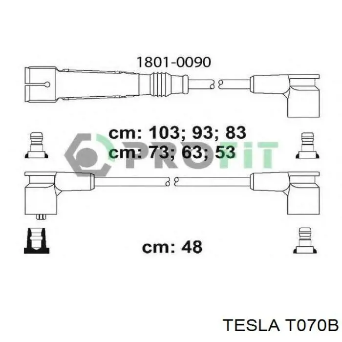 Купить T070B Tesla Провода высокого напряжения