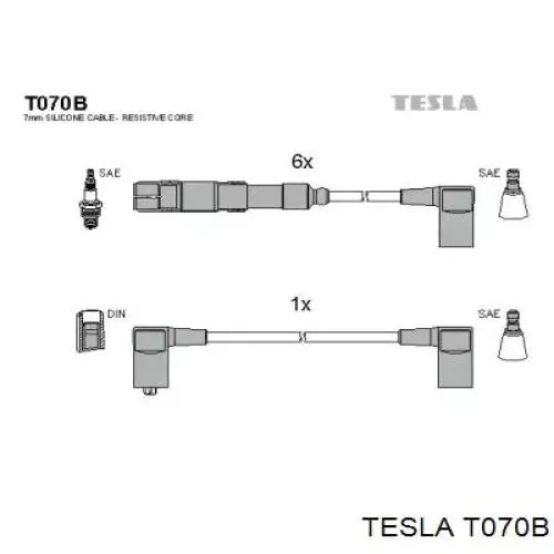 T070B Tesla Провода высоковольтные