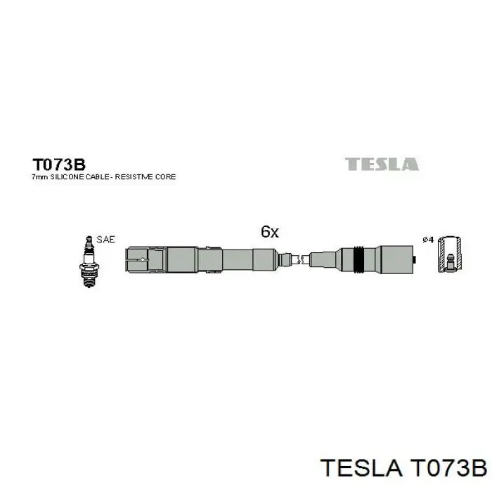 T073B Tesla высоковольтные провода