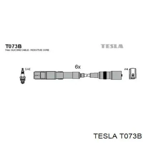 T073B Tesla Провода высоковольтные