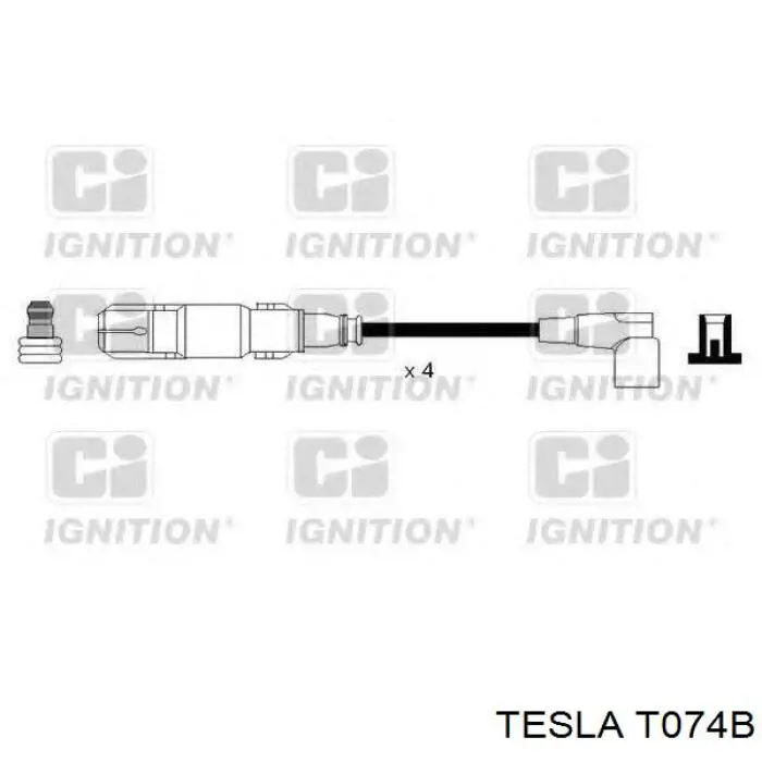 Высоковольтные провода T074B Tesla