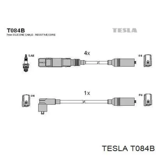T084B Tesla высоковольтные провода